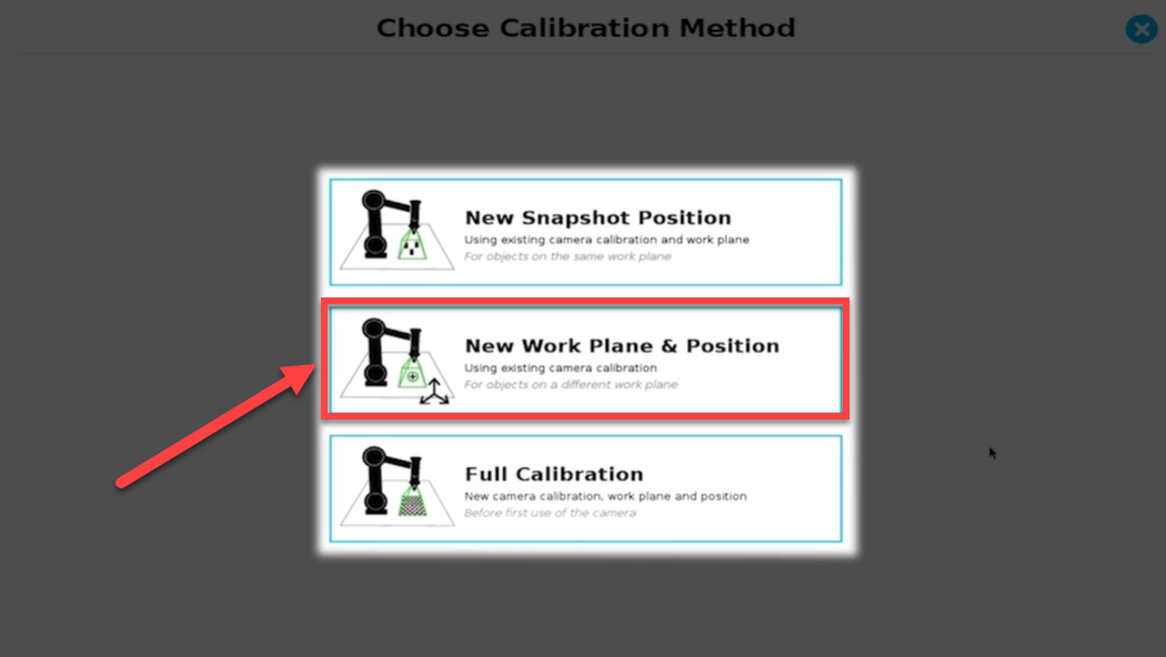 How make a calibration of the camera on a confine space? Robotiq